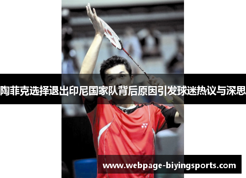 陶菲克选择退出印尼国家队背后原因引发球迷热议与深思